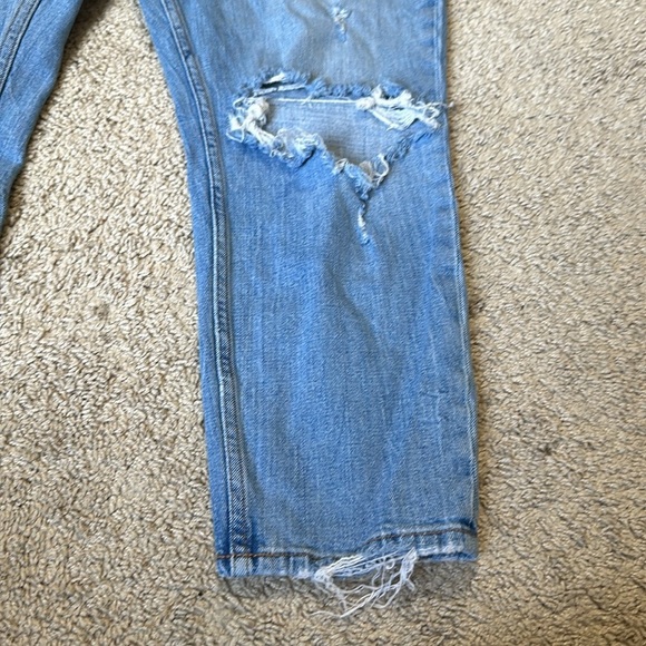 Abercrombie and Fitch Curve Love Skinny High Rise Distressed Jeans 16S - Picture 4 of 6